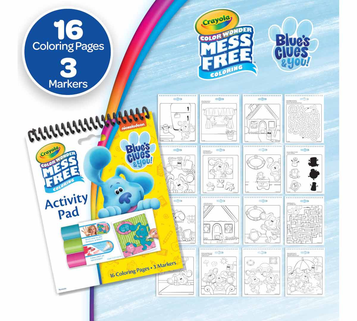 Color Wonder Nickelodeon Mess Free Coloring Pages Gift Set 3 Pack