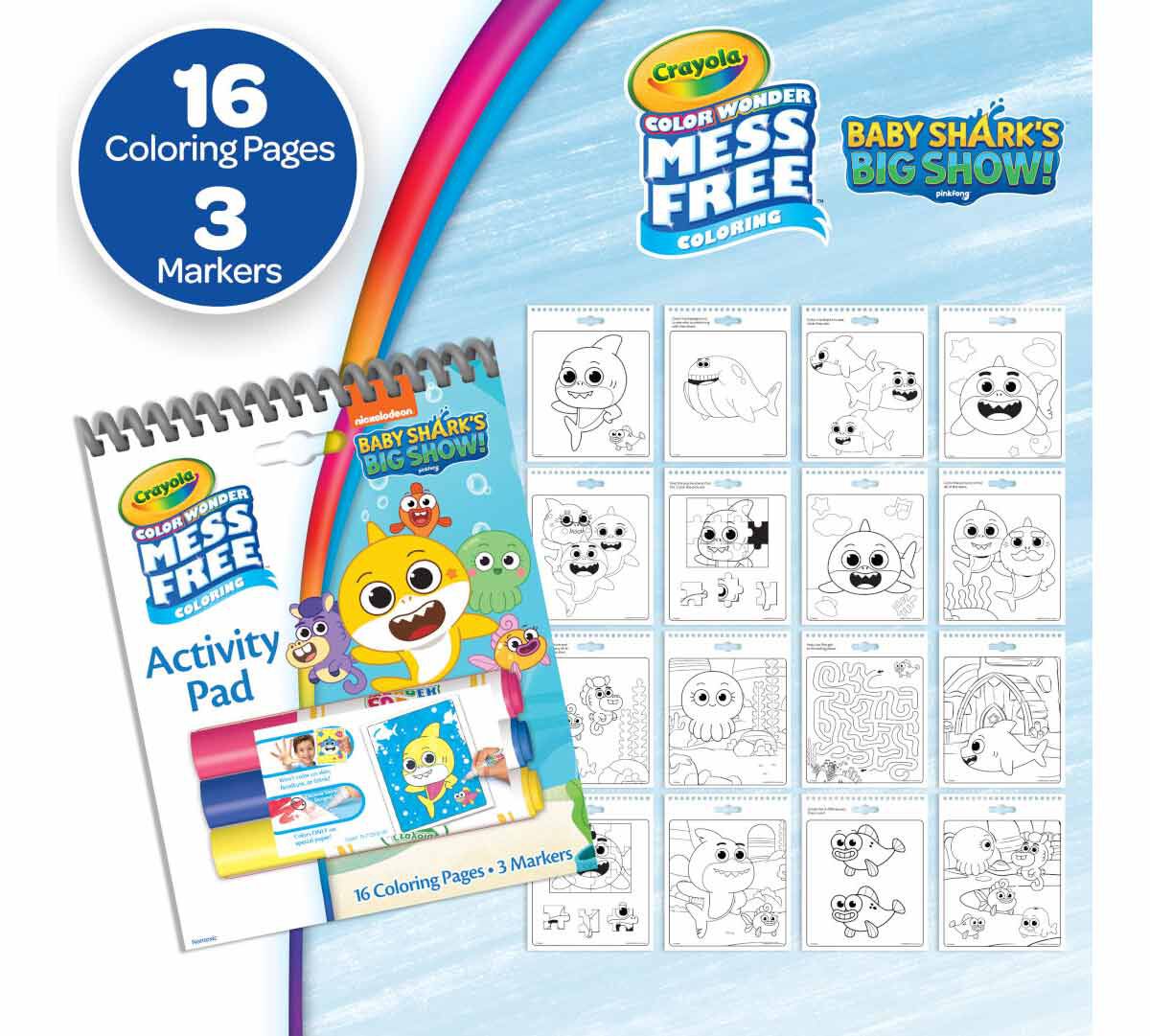 Color Wonder Nickelodeon Mess Free Coloring Pages Gift Set 3 Pack