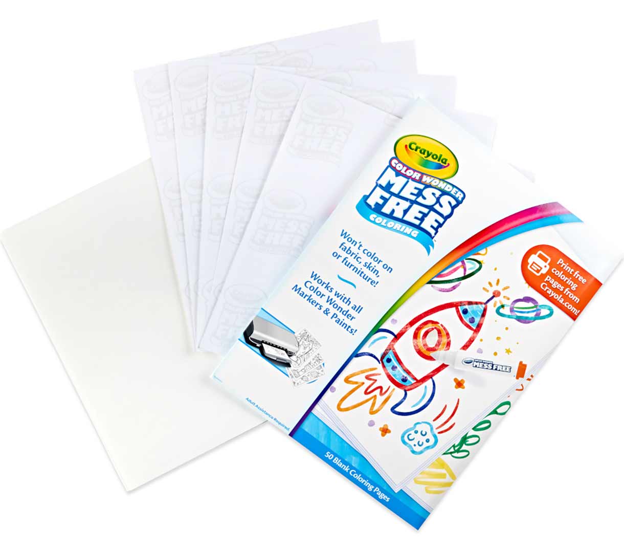 Crayola Color Wonder Mess Free Blank Coloring Pages 50 ct