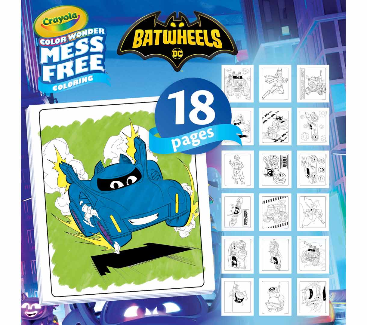 Color Wonder Mess Free Batwheels Coloring Pages &amp; Markers