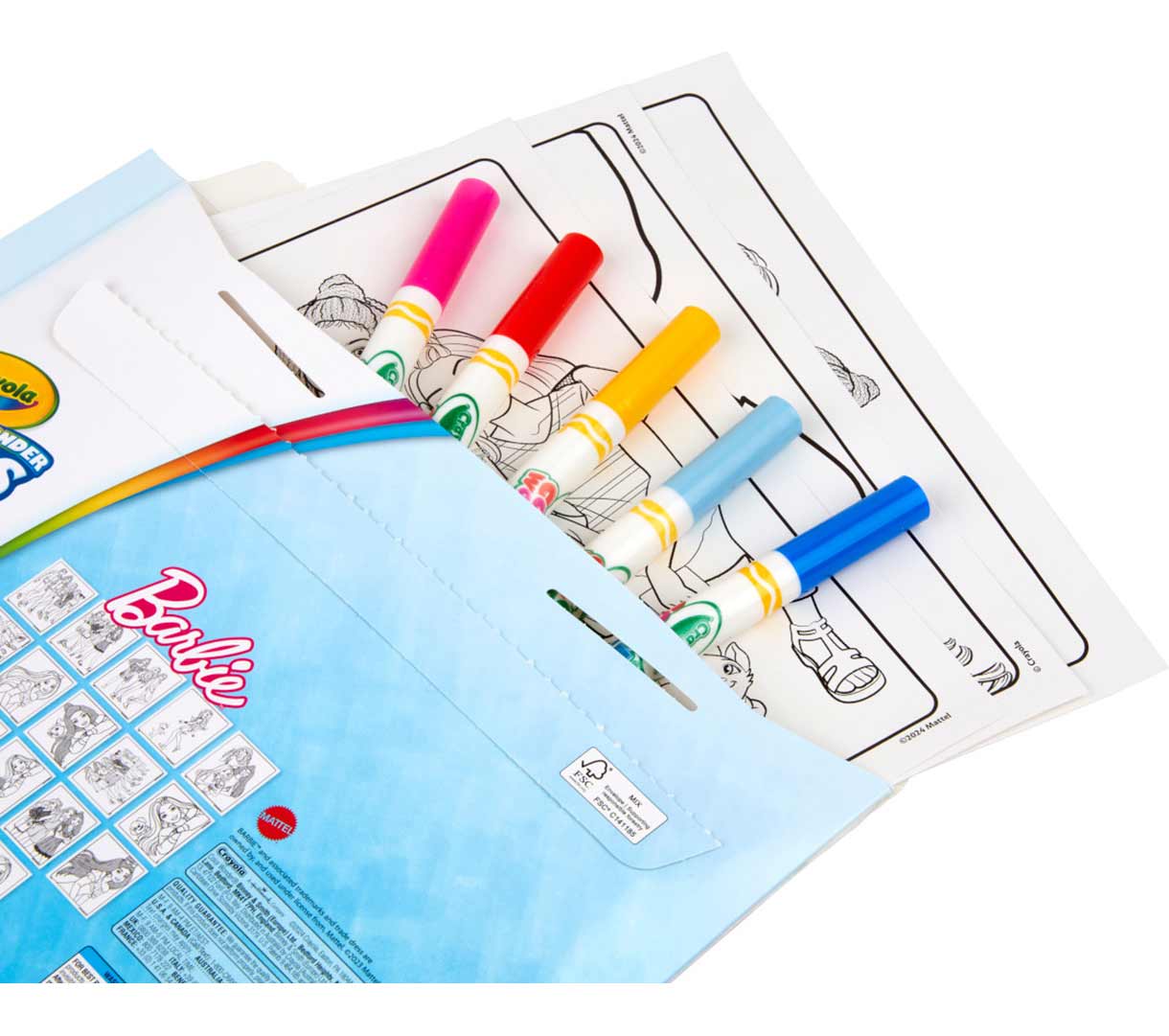 Color Wonder Mess Free Barbie Coloring Pages &amp; Markers