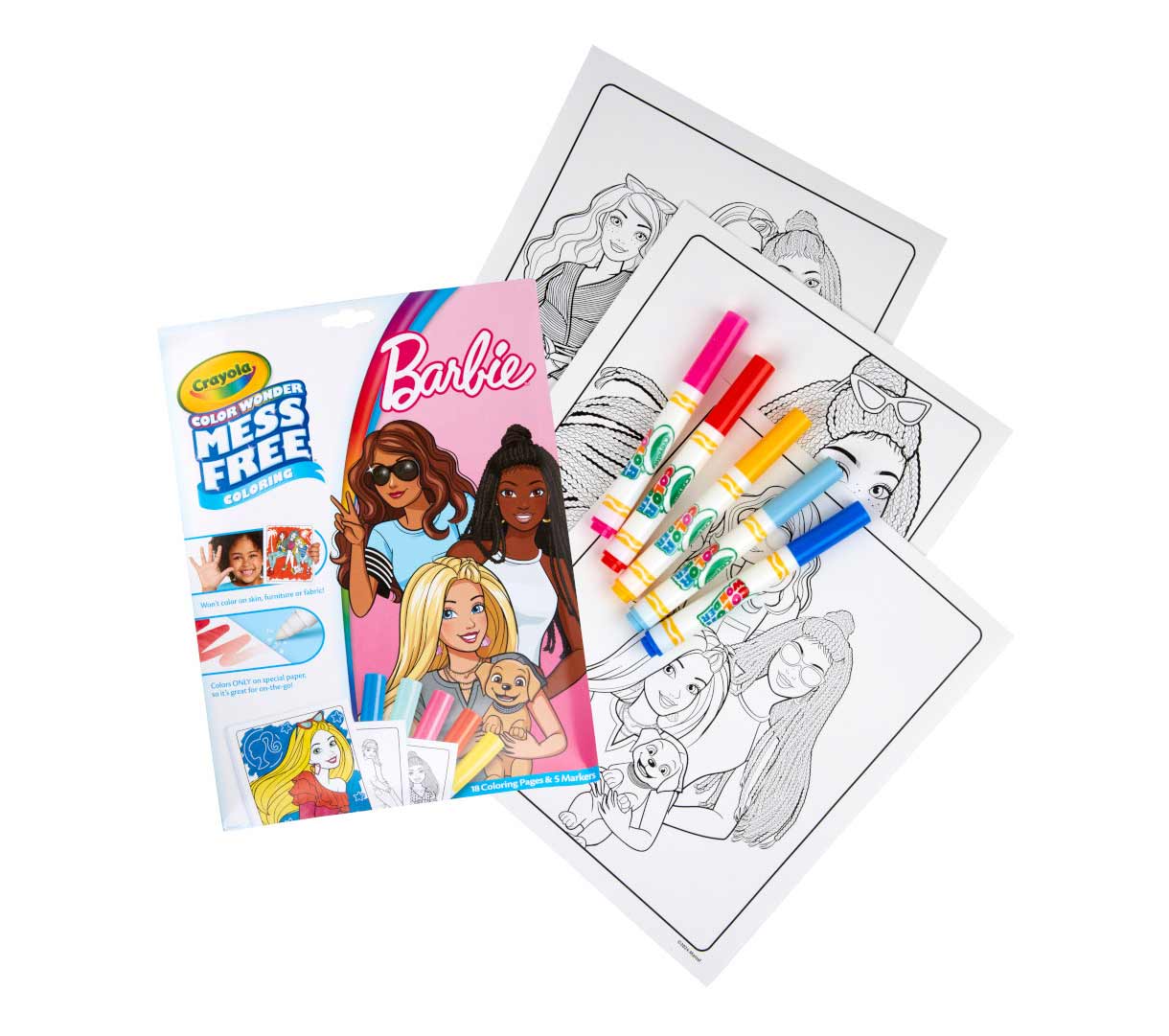 Color Wonder Mess Free Barbie Coloring Pages &amp; Markers