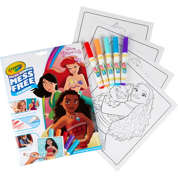 Color Wonder Mess Free Princess Coloring Pages &amp; Markers