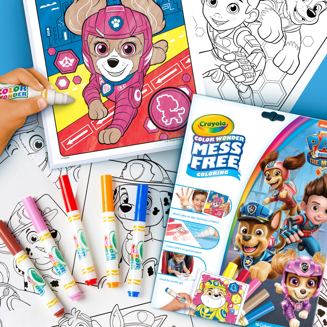 Color Wonder Mess Free Paw Patrol Movie Coloring Pages &amp; Markers