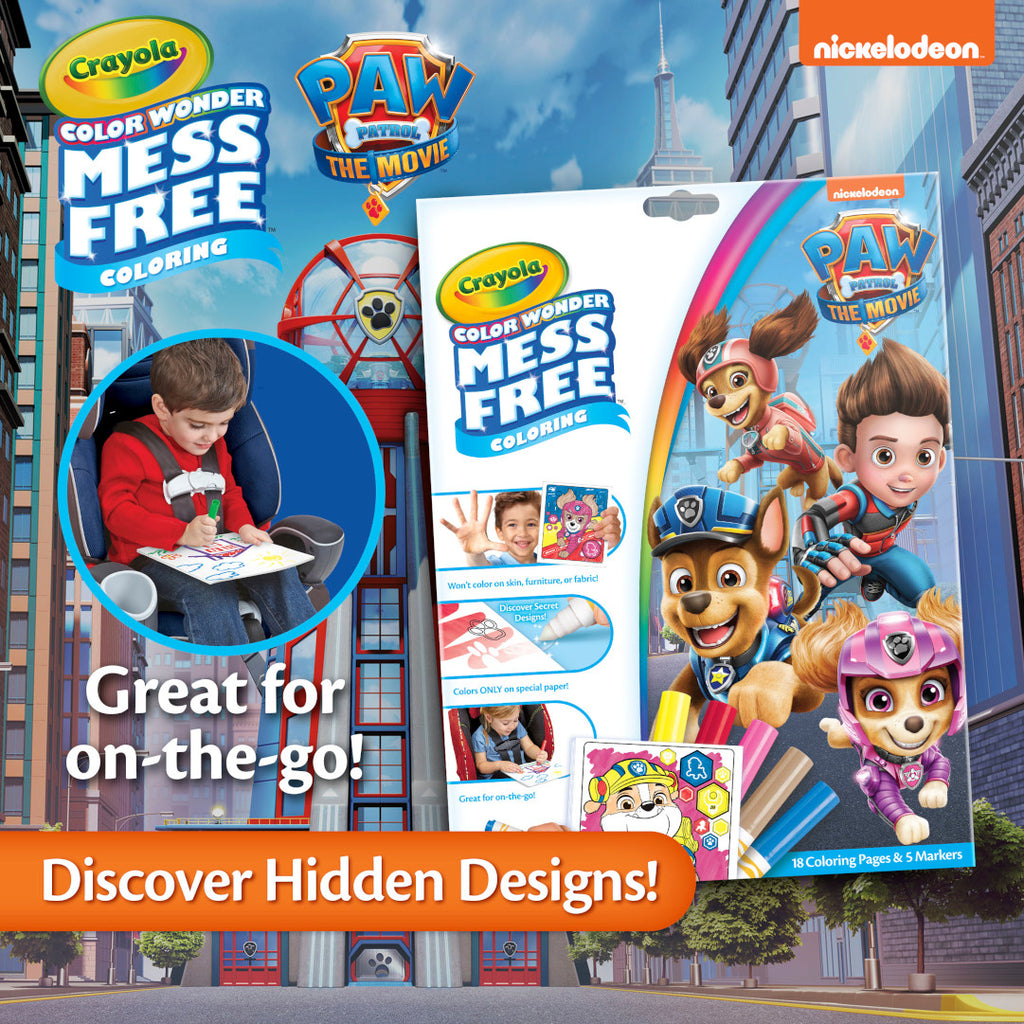 Color Wonder Mess Free Paw Patrol Movie Coloring Pages &amp; Markers