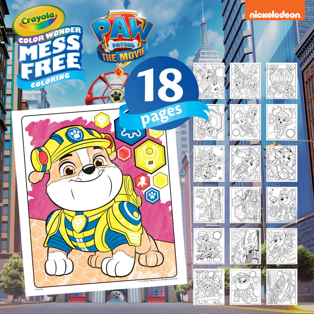 Color Wonder Mess Free Paw Patrol Movie Coloring Pages &amp; Markers