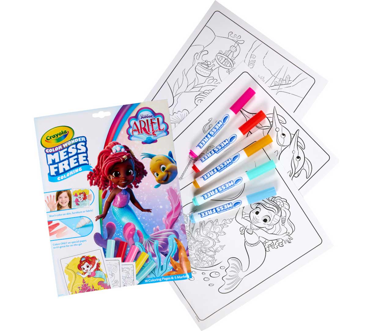 Color Wonder Mess Free Ariel the Little Mermaid Coloring Pages &amp; Markers