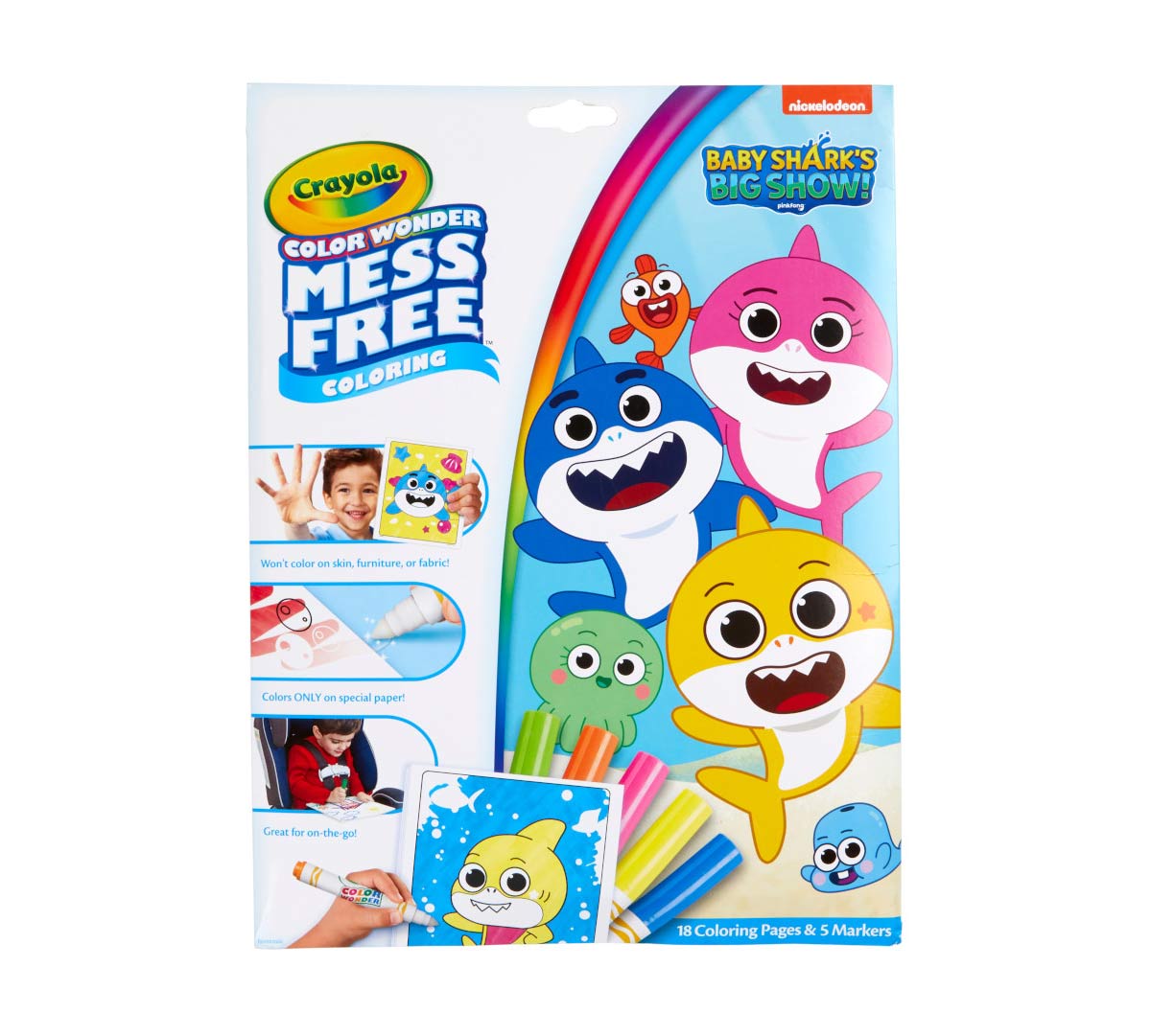 Color Wonder Mess Free Baby Shark's Big Show Coloring Pages &amp; Markers