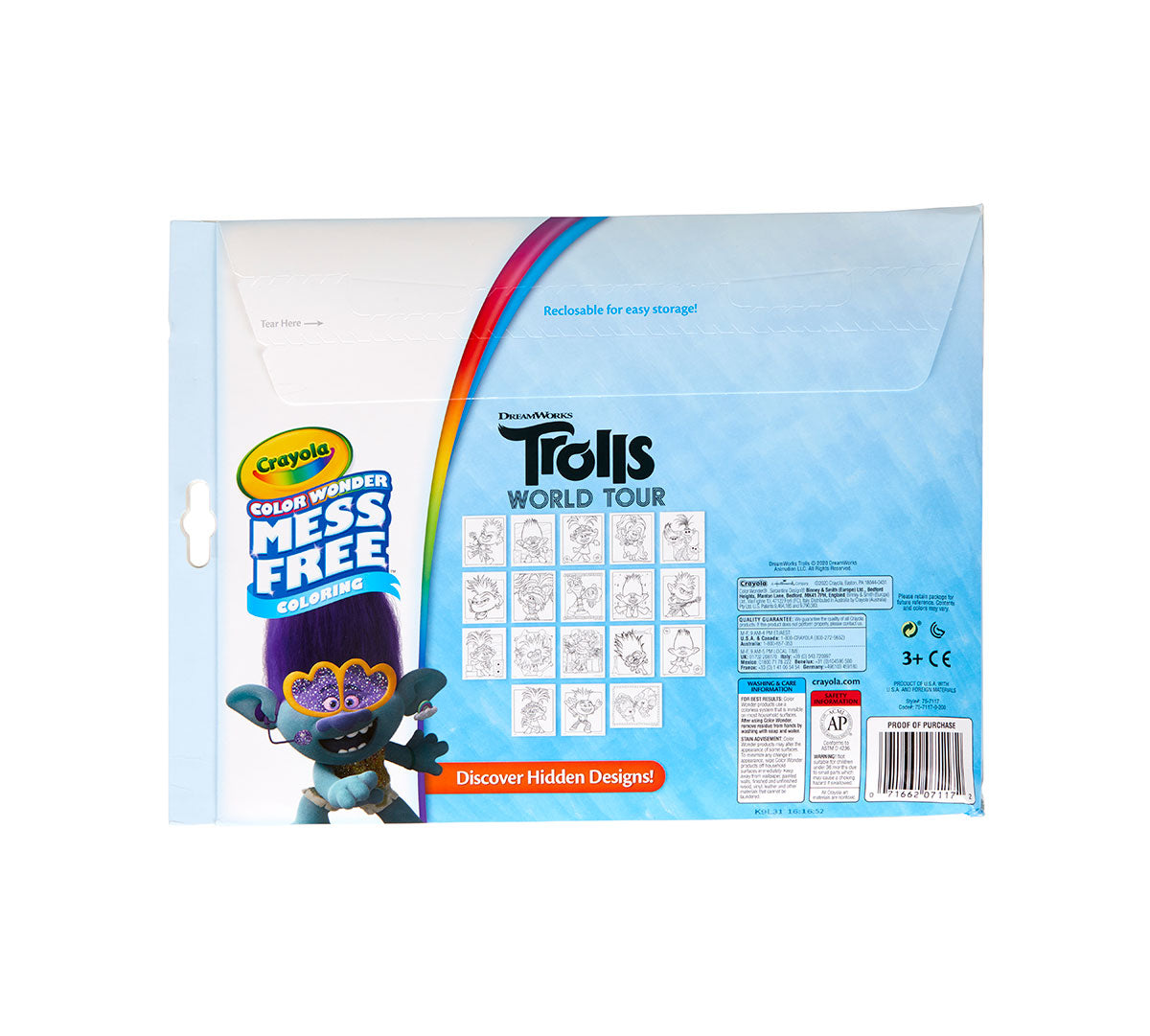 Color Wonder Mess Free Trolls World Tour Coloring Pages &amp; Markers