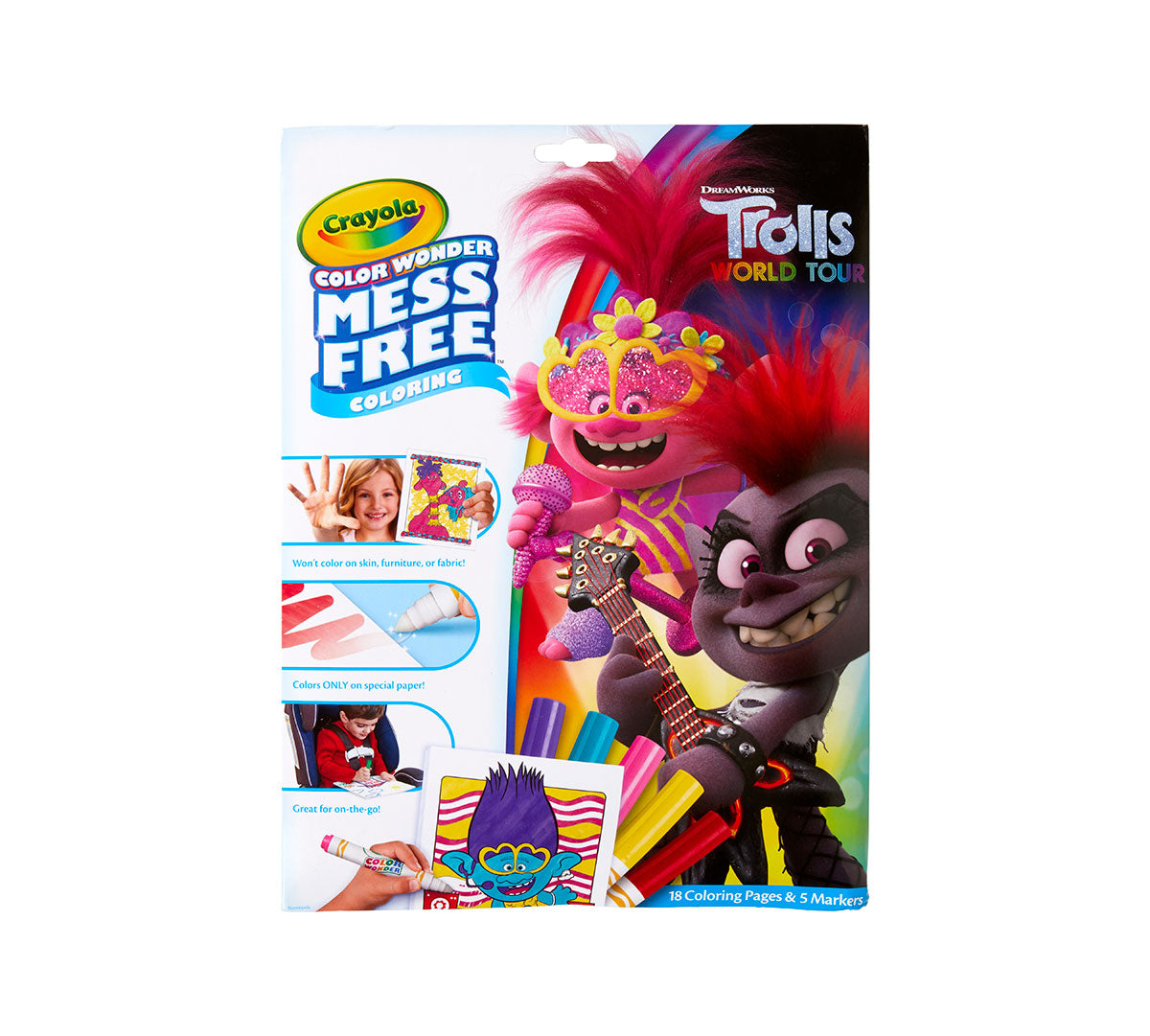 Color Wonder Mess Free Trolls World Tour Coloring Pages &amp; Markers