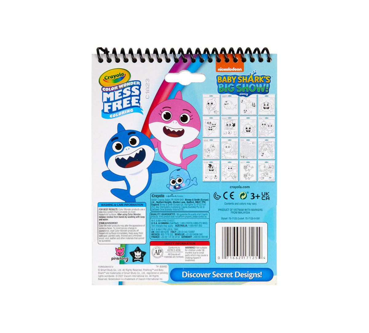 Color Wonder Mess Free Baby Shark's Big Show Activity Pad