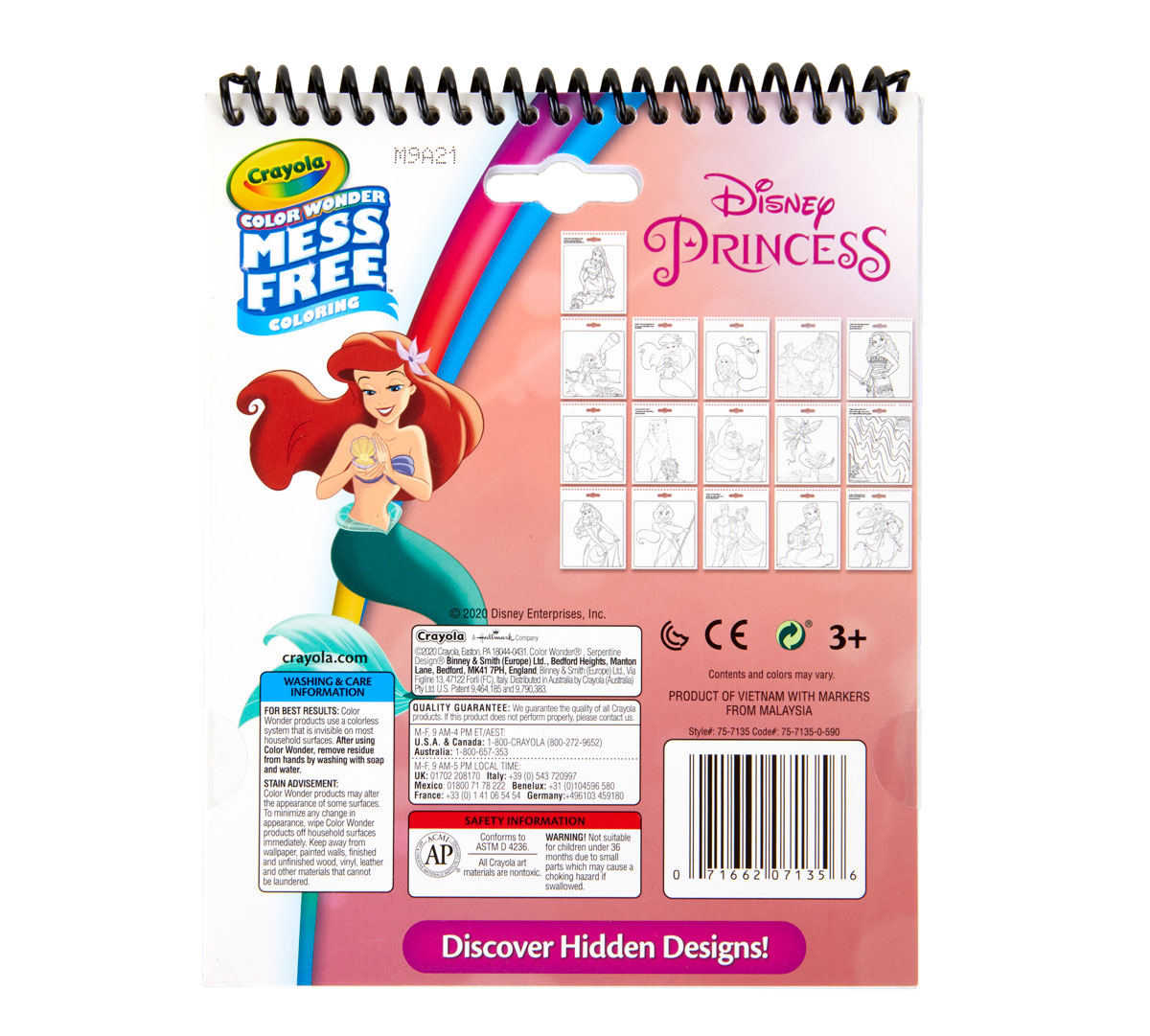 Color Wonder Mess Free Princess Coloring &amp; Activity Pad