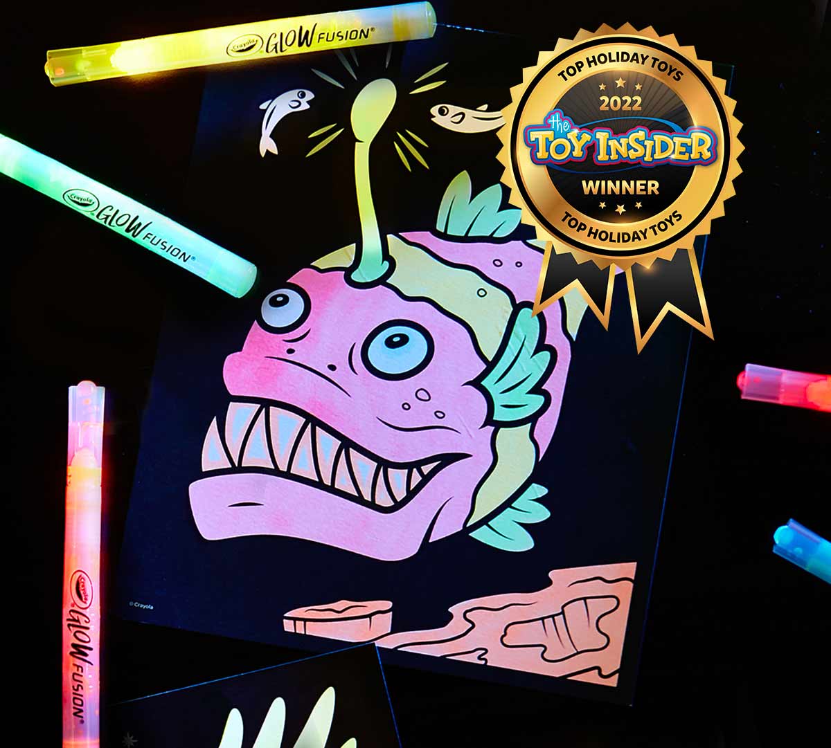 Deep Sea Creatures Glow Fusion Coloring Set