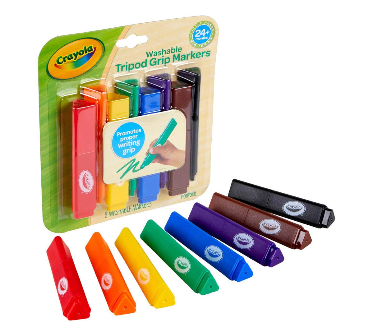 Washable Triangular Markers 8 Count