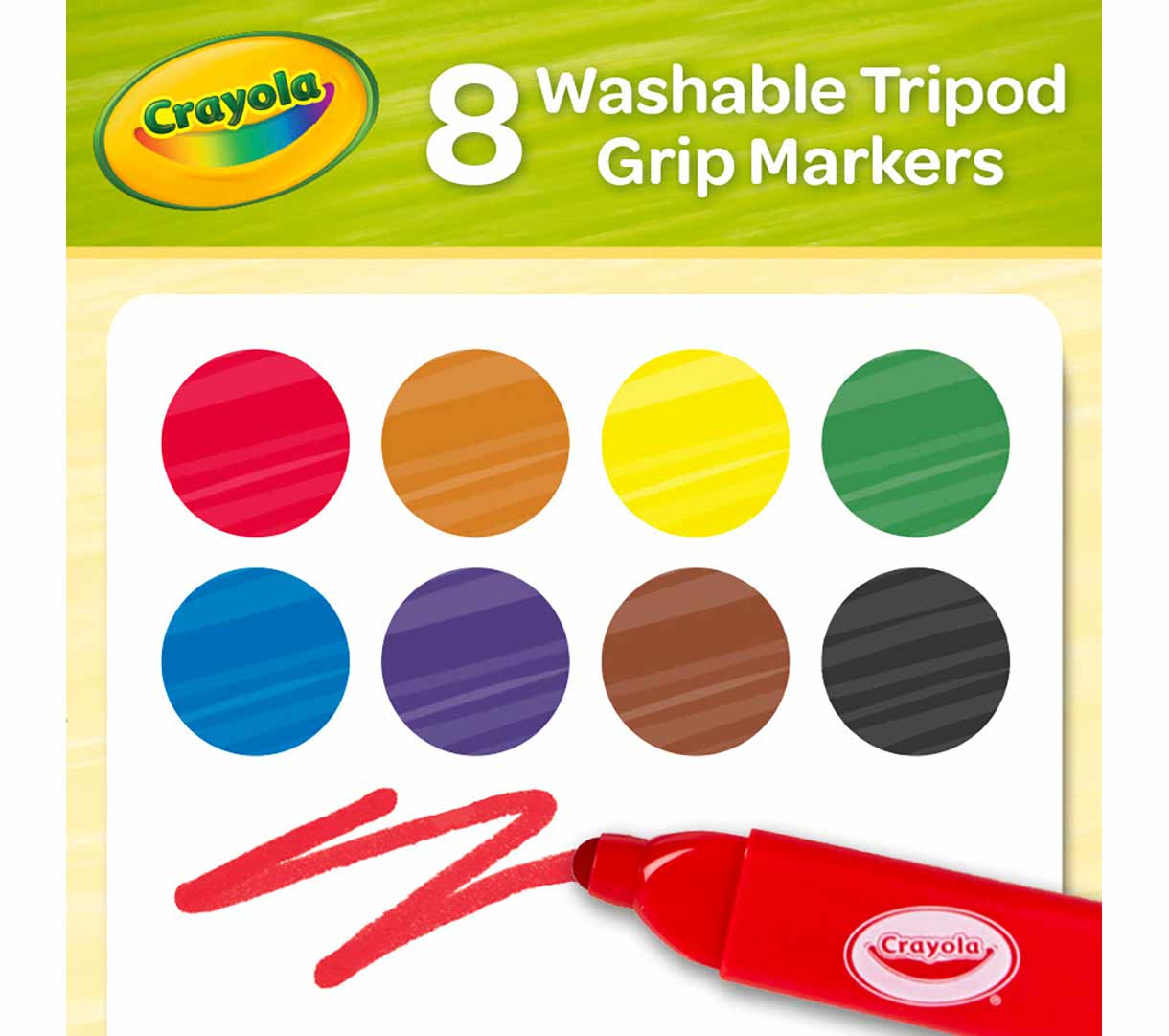 Washable Triangular Markers 8 Count