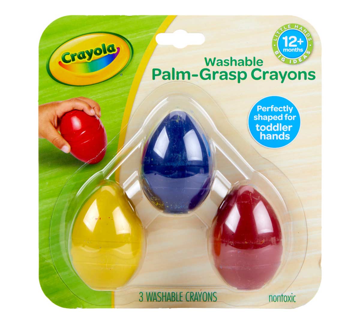 Palm Grasp Egg Crayons 3 Count