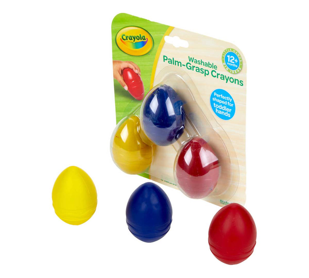 Palm Grasp Egg Crayons 3 Count
