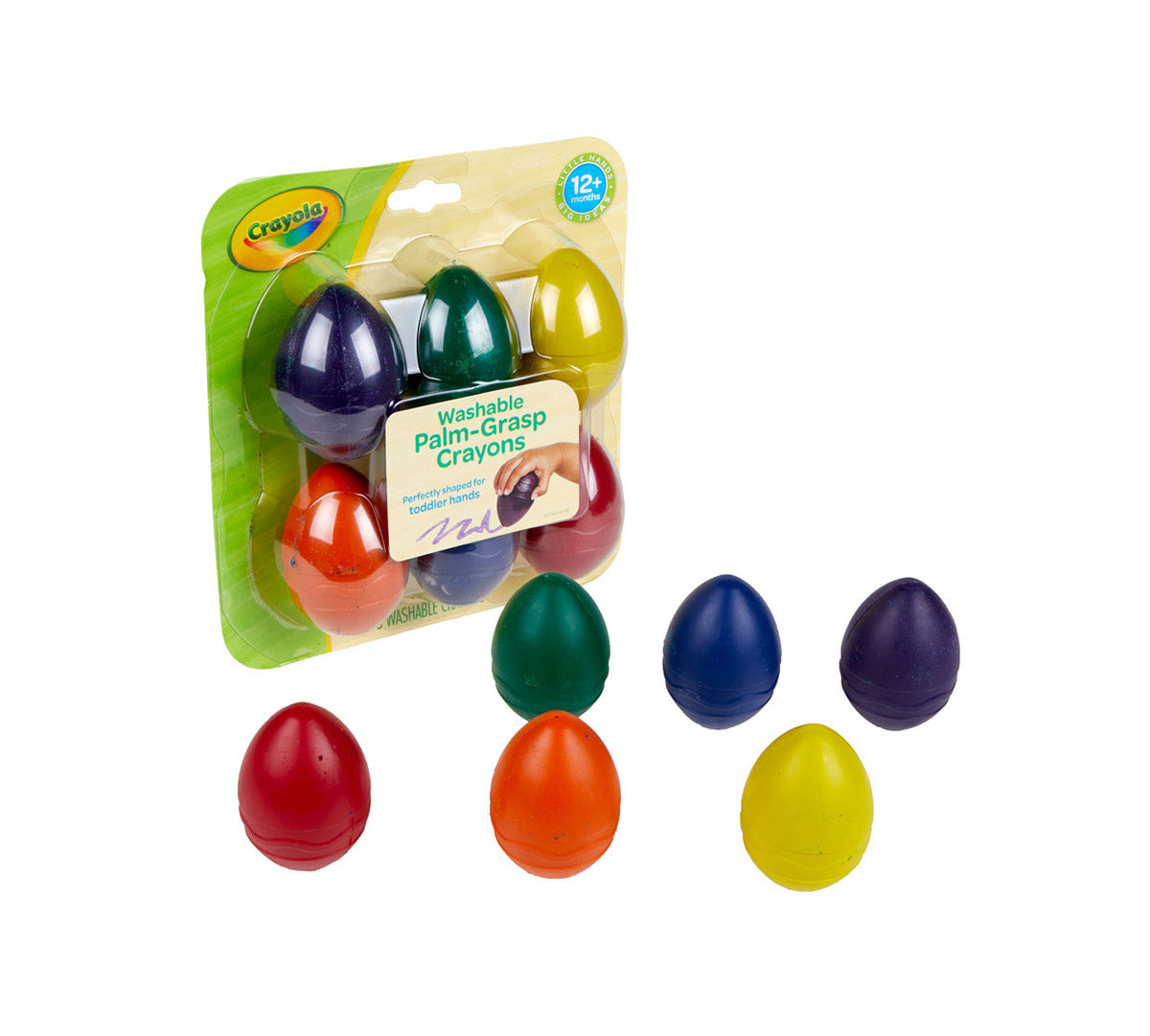 Palm Grasp Toddler Crayons 6 Count