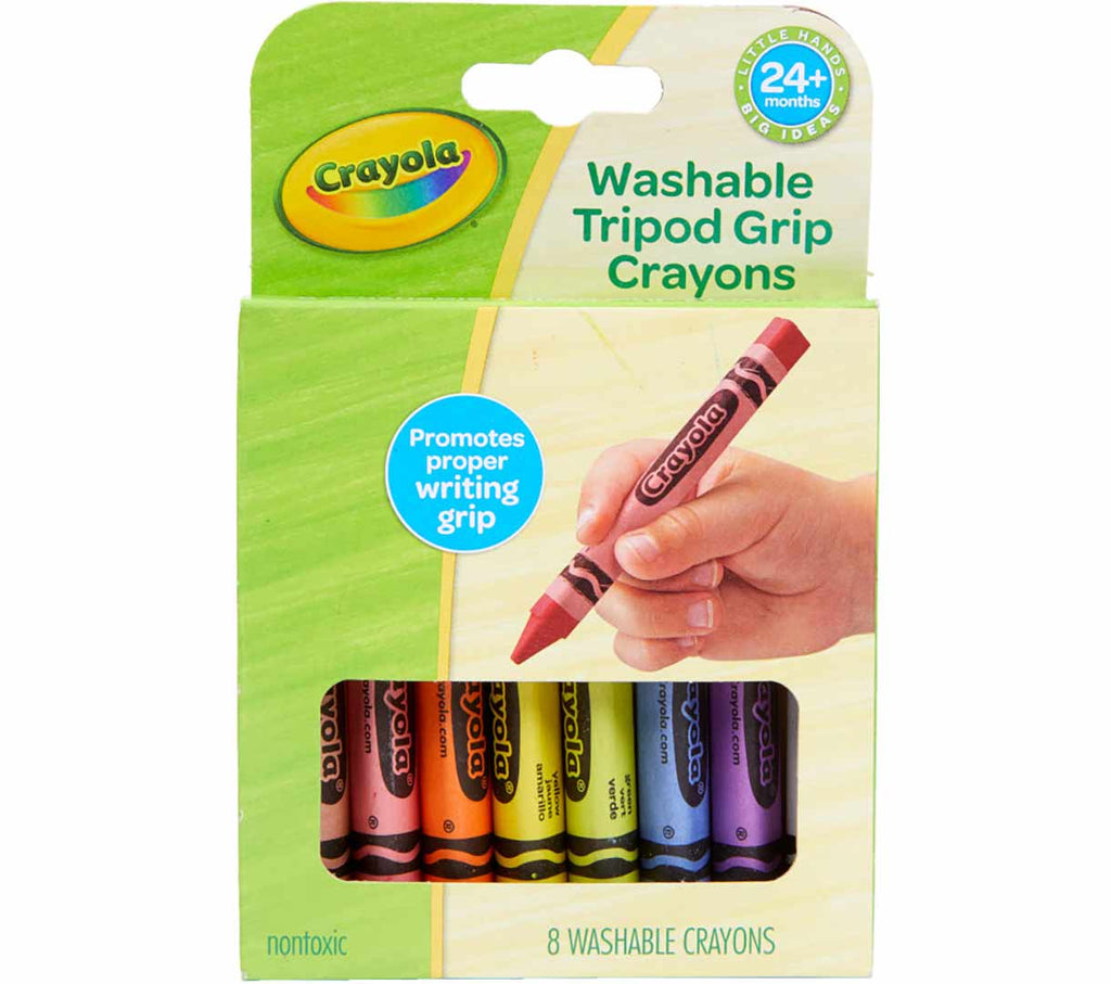 Washable Triangular Grip Crayons 8 Count