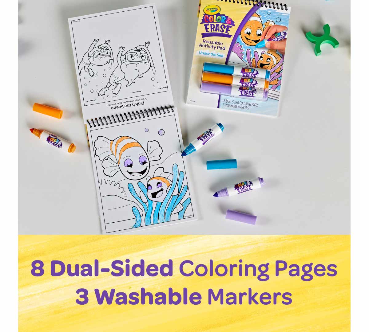 Under the Sea Color and Erase Reusable Activity Pad with Markers