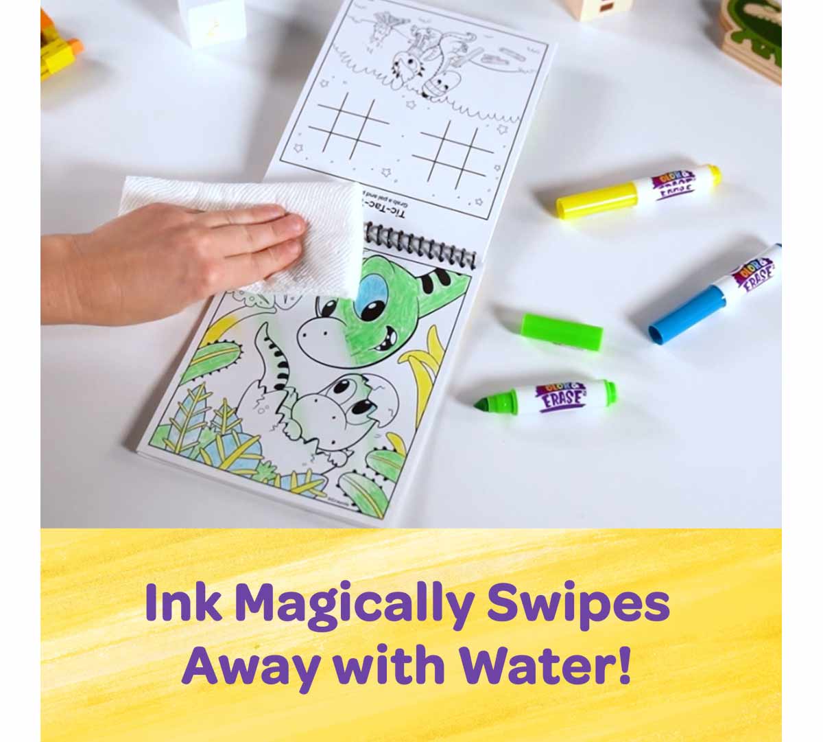Dinosaur Color and Erase Reusable Activity Pad with Markers