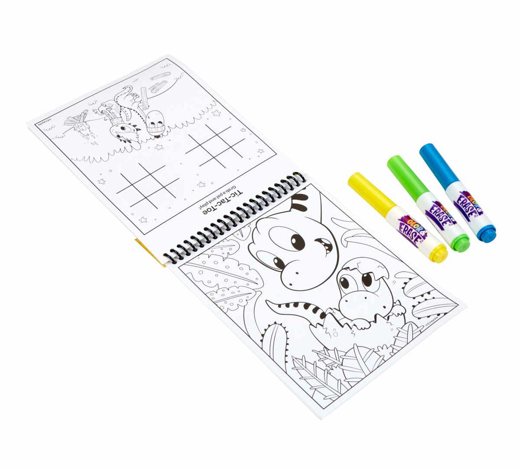 Dinosaur Color and Erase Reusable Activity Pad with Markers