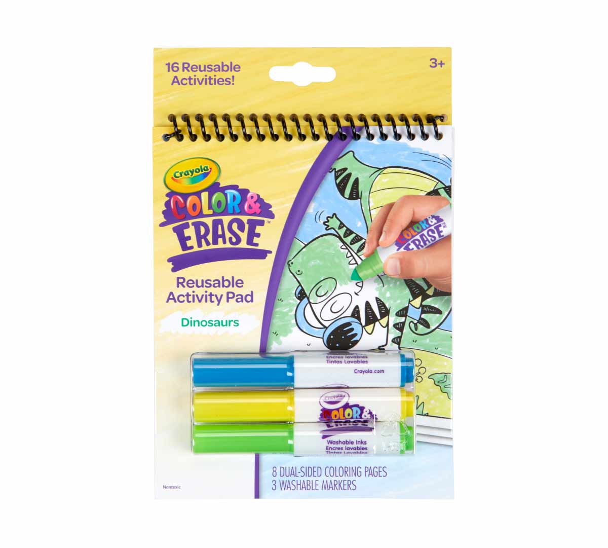 Dinosaur Color and Erase Reusable Activity Pad with Markers