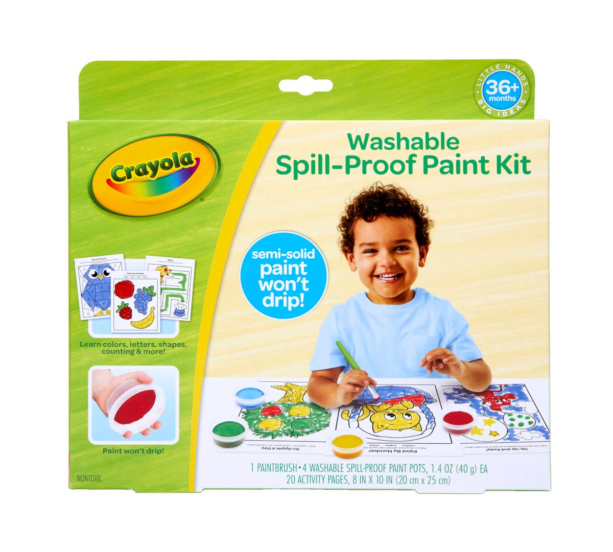 Young Kids Spill-Proof Washable Paint Set