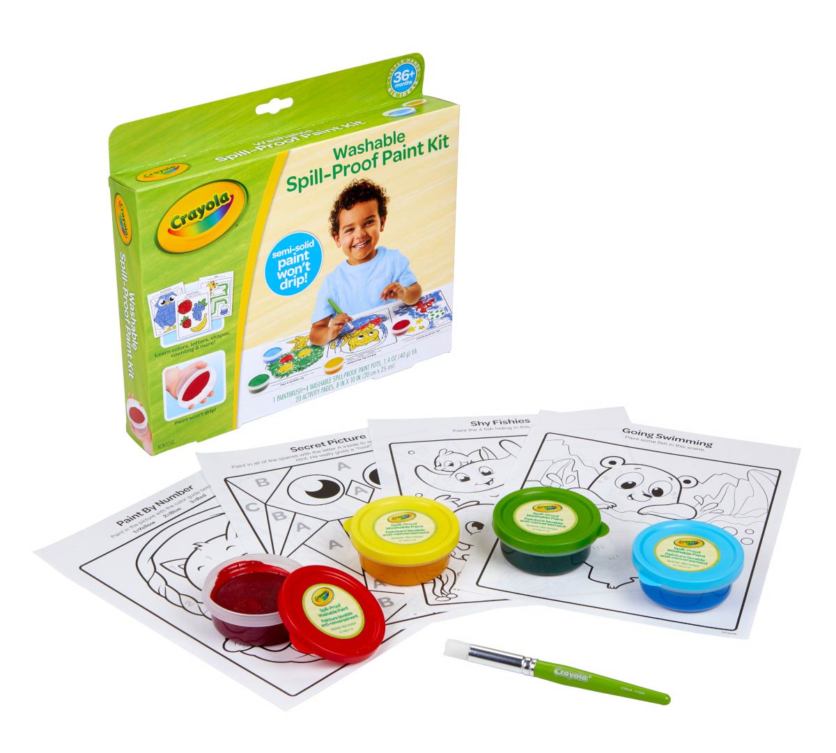 Young Kids Spill-Proof Washable Paint Set