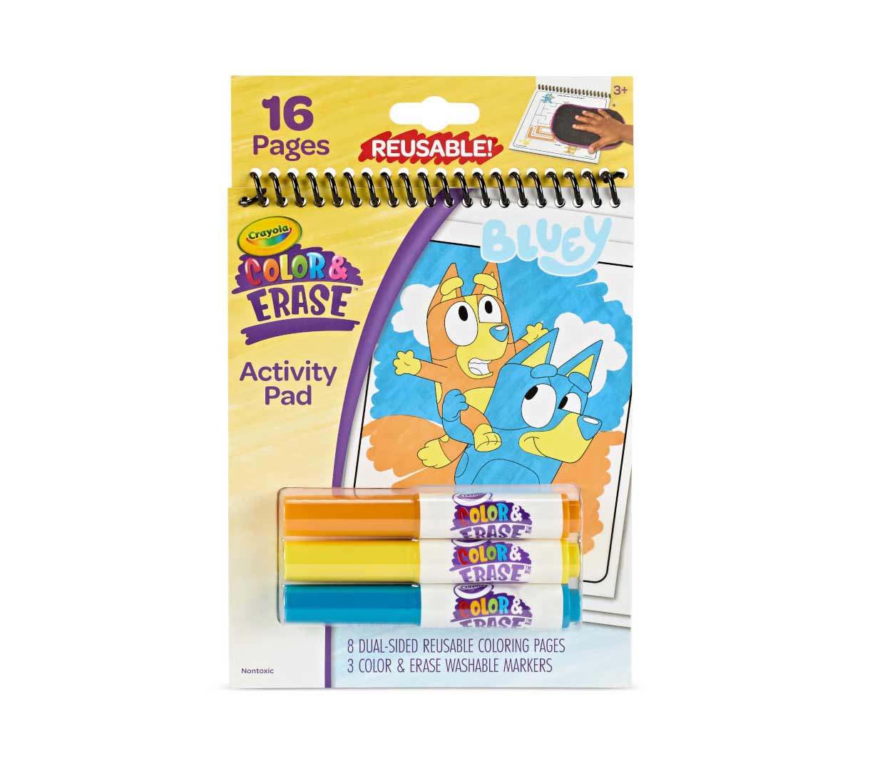 Bluey Color and Erase Reusable Activity Pad with Markers