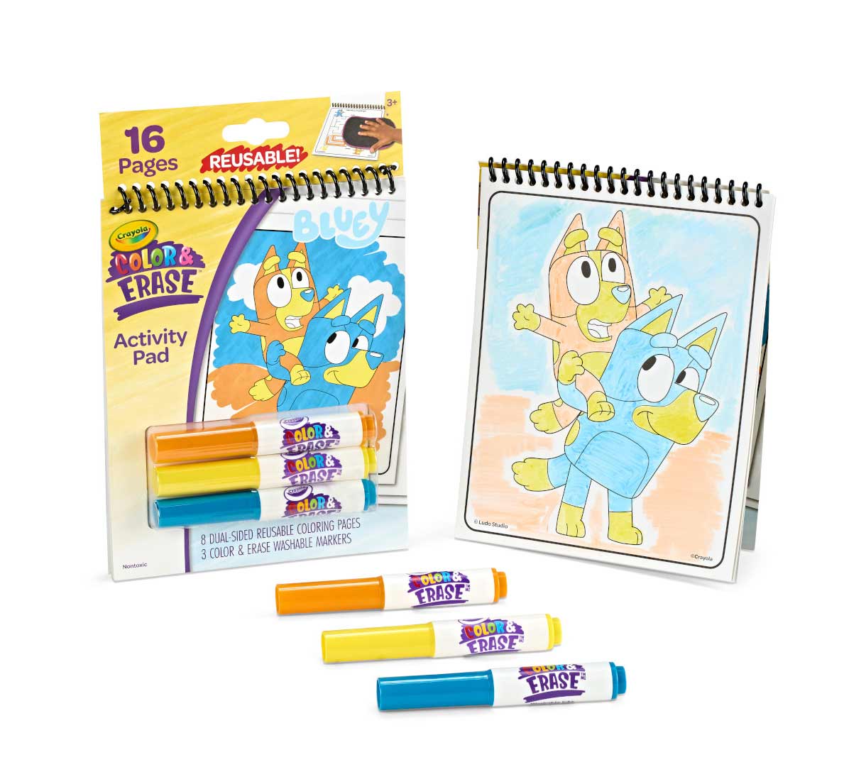Bluey Color and Erase Reusable Activity Pad with Markers