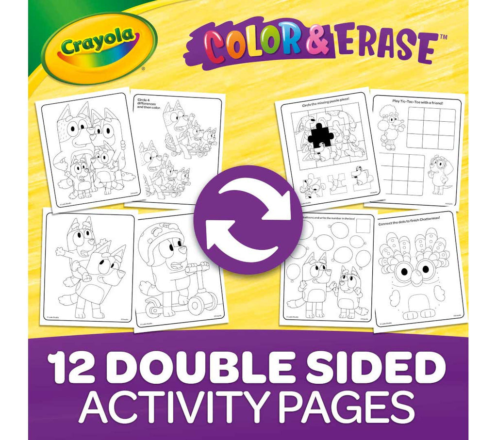 Bluey Color and Erase Reusable Activity Pad with Markers