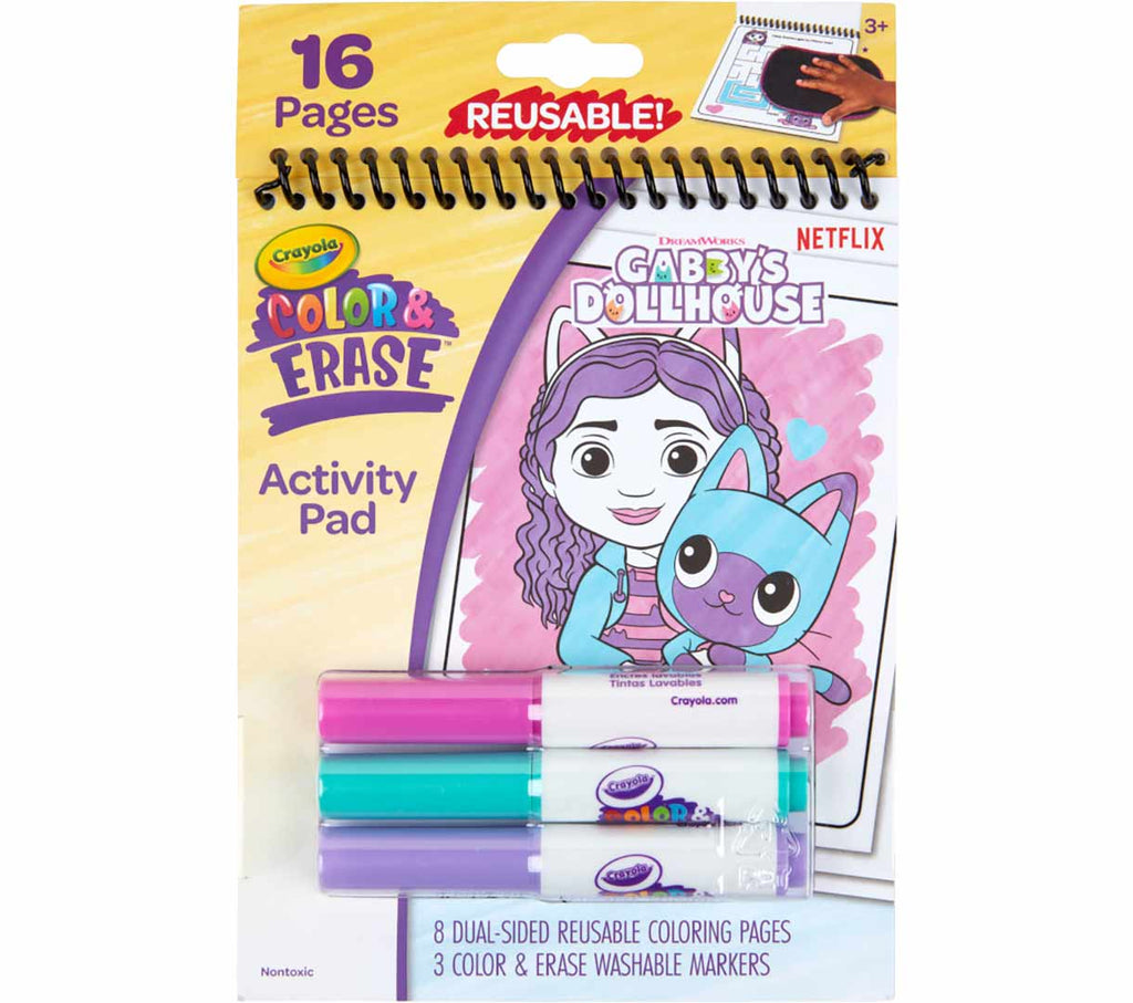 Gabby's Dollhouse Color &amp; Erase Activity Pad with Markers