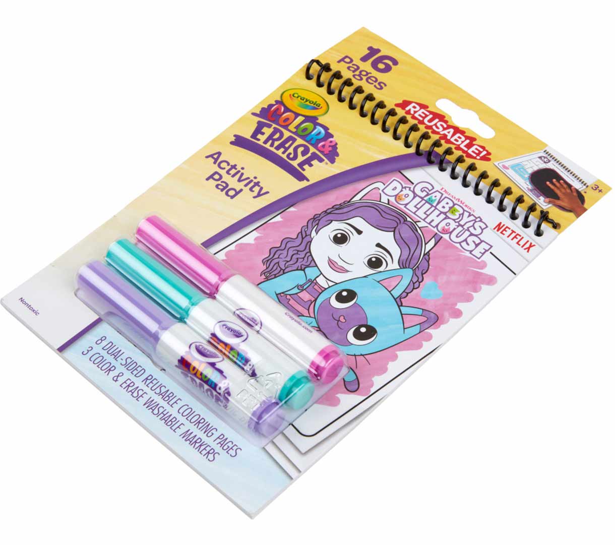 Gabby's Dollhouse Color &amp; Erase Activity Pad with Markers