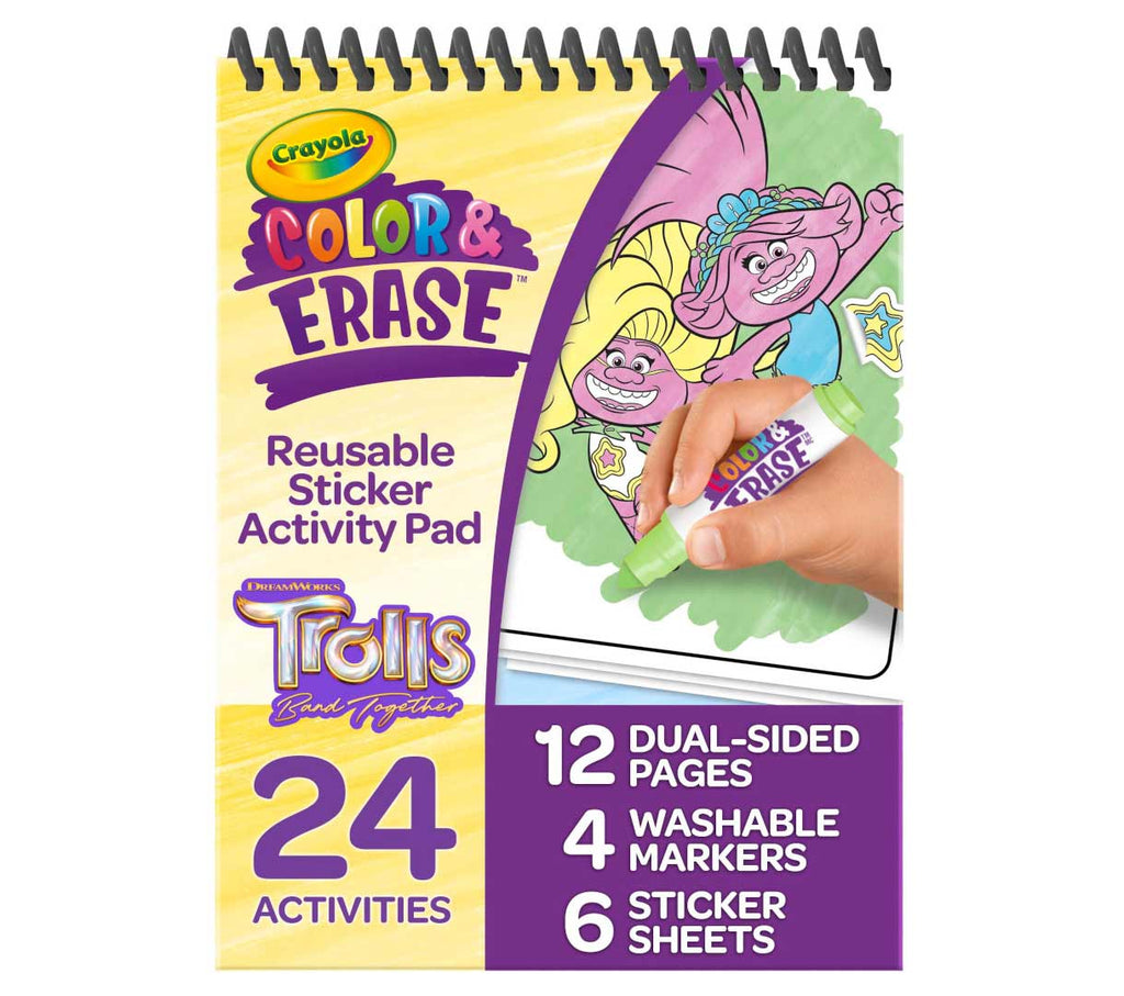 Trolls Color &amp; Erase Activity Pad with Markers