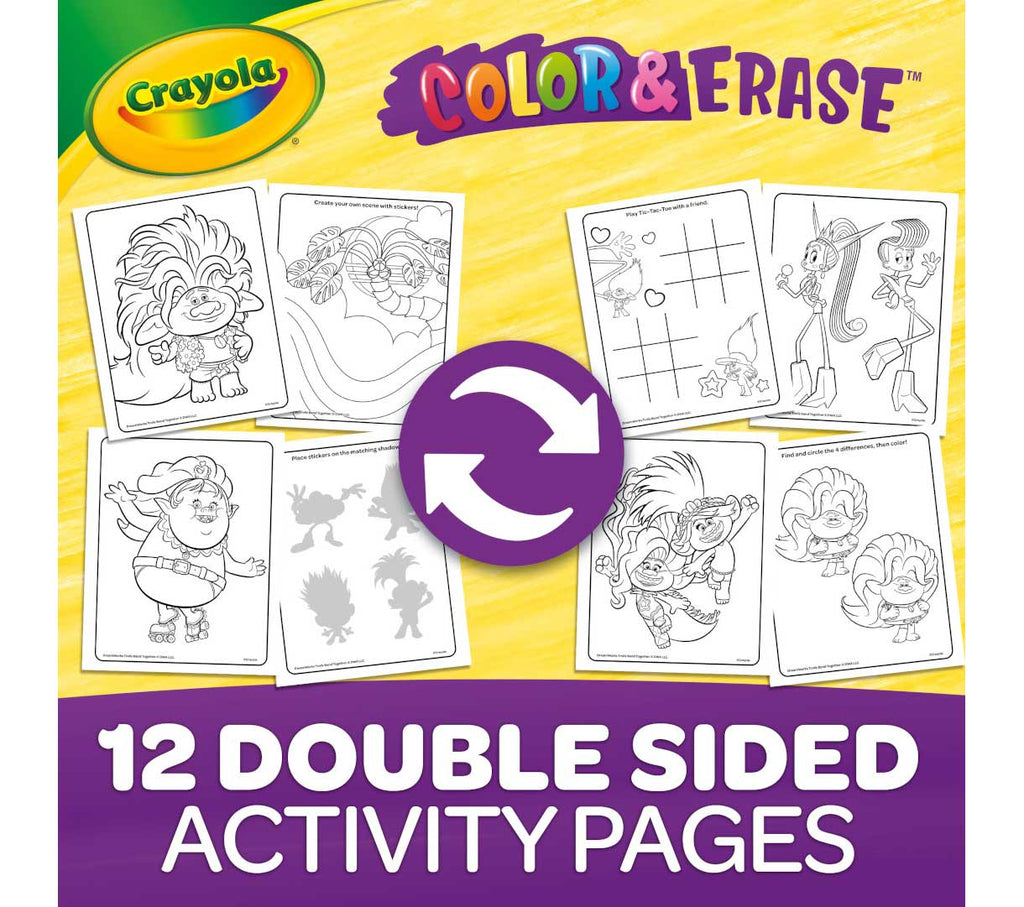 Trolls Color &amp; Erase Activity Pad with Markers