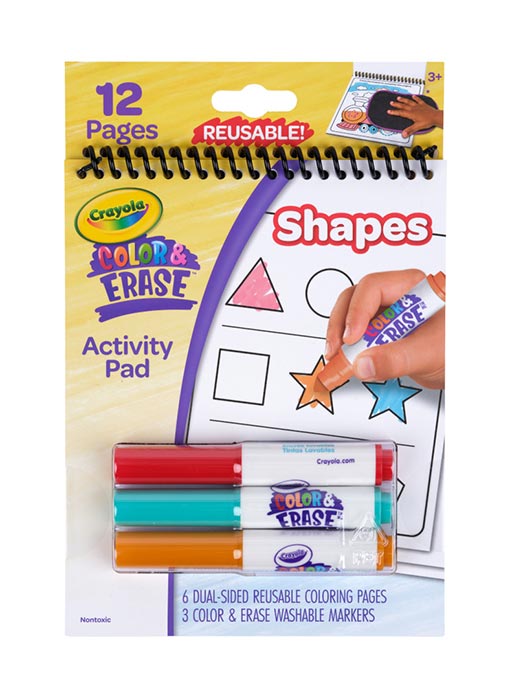 Color &amp; Erase Reusable Activity Pad Shapes