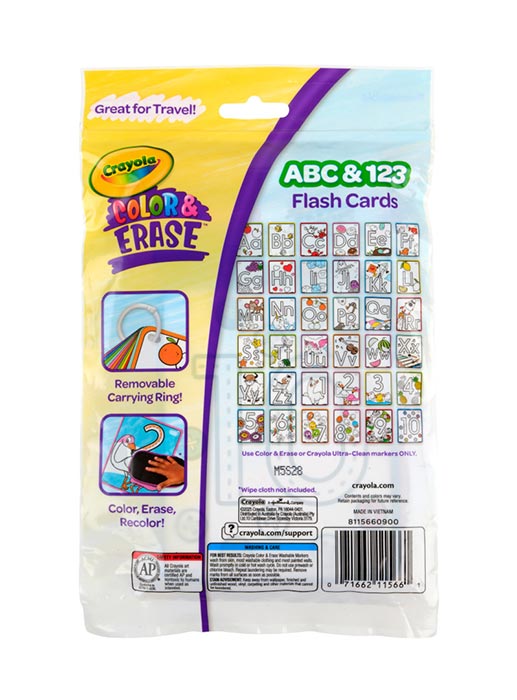 Color &amp; Erase Reusable Activity Set – Alphabet &amp; Number Learning Cards