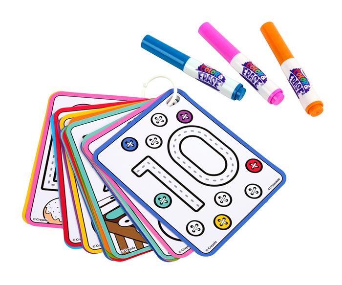 Color &amp; Erase Reusable Activity Set – Alphabet &amp; Number Learning Cards