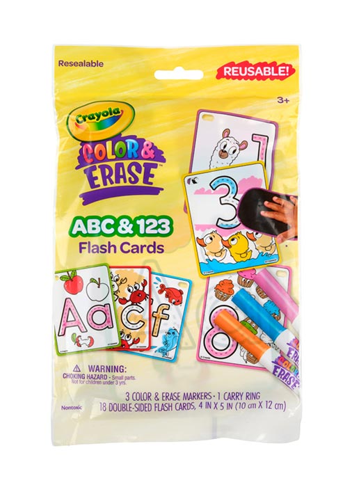 Color &amp; Erase Reusable Activity Set – Alphabet &amp; Number Learning Cards