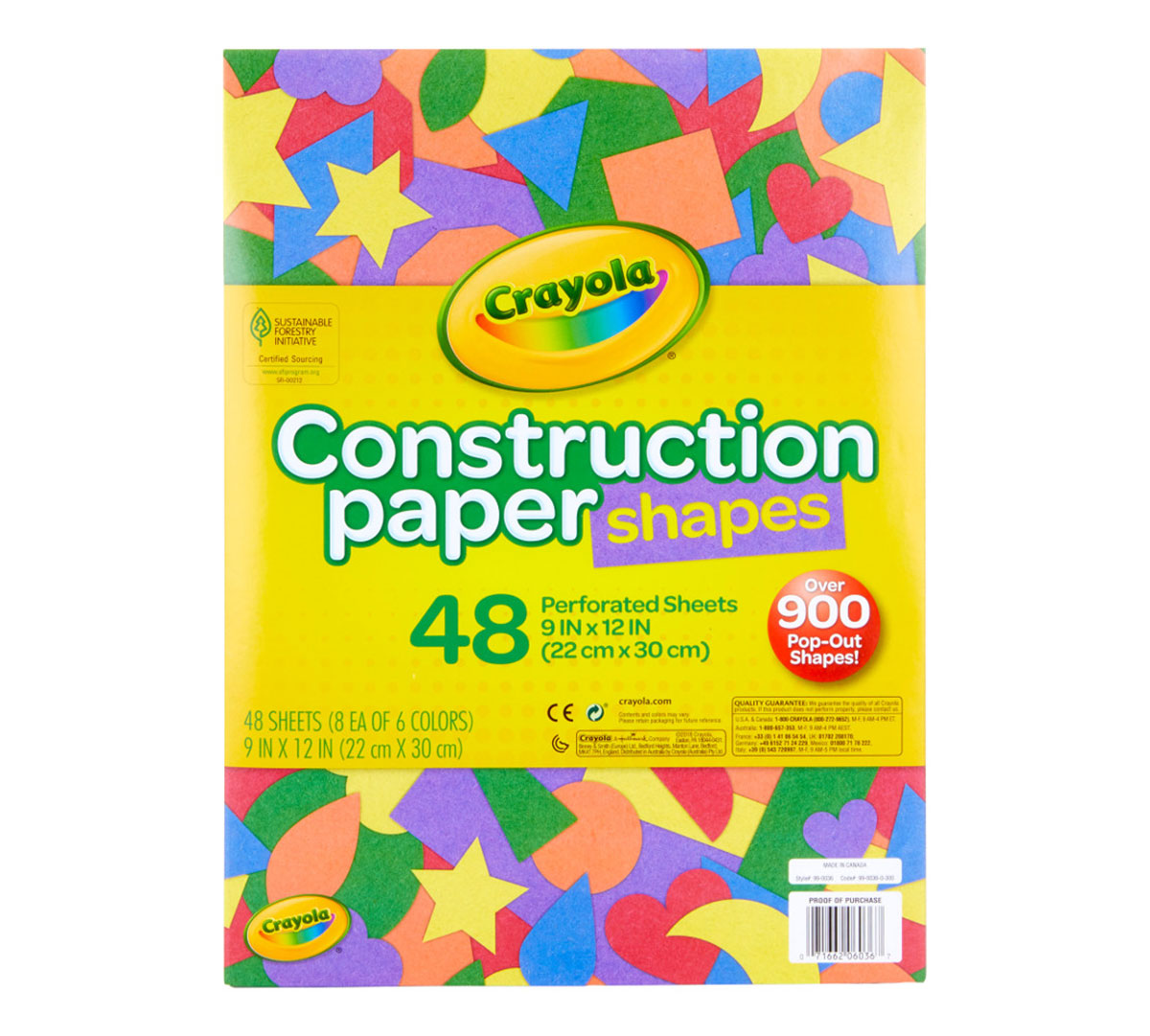 Construction Paper Shapes 48 ct