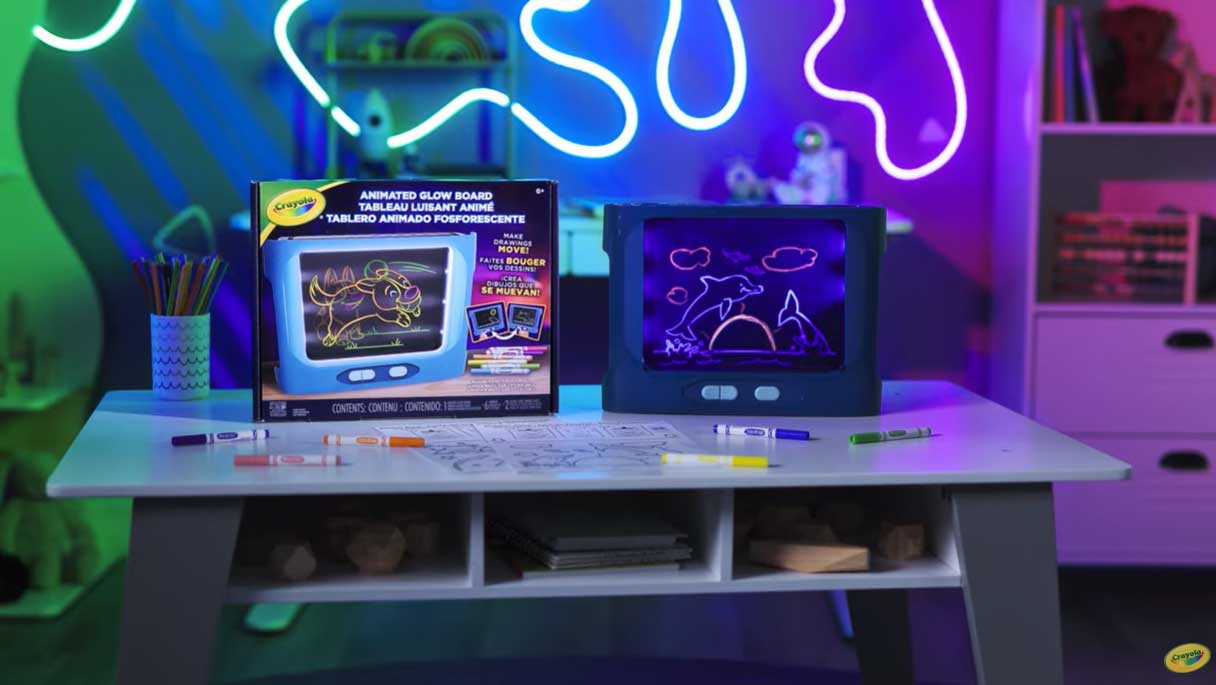 Animated Glow Board Dual-Screen Drawing Board with Animation