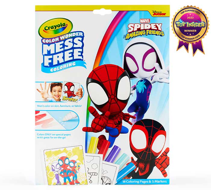 Color Wonder Mess Free Spidey and Friends Coloring Pages and Markers