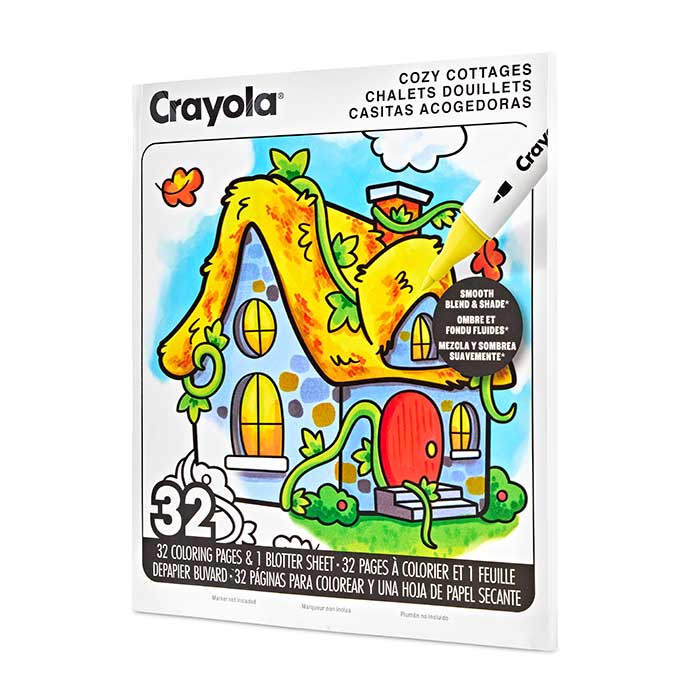 Cozy Cottages Adult Coloring Book 32 Pages