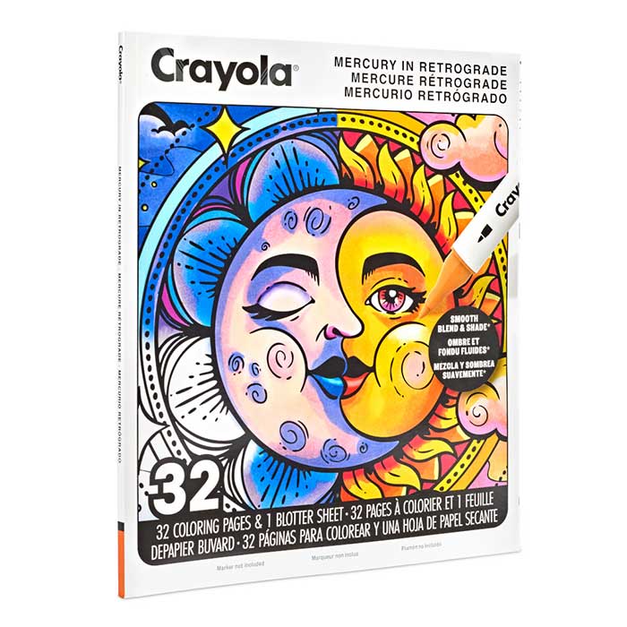 Mercury in Retrograde Adult Coloring Book 32 pages