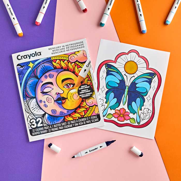 Mercury in Retrograde Adult Coloring Book 32 pages