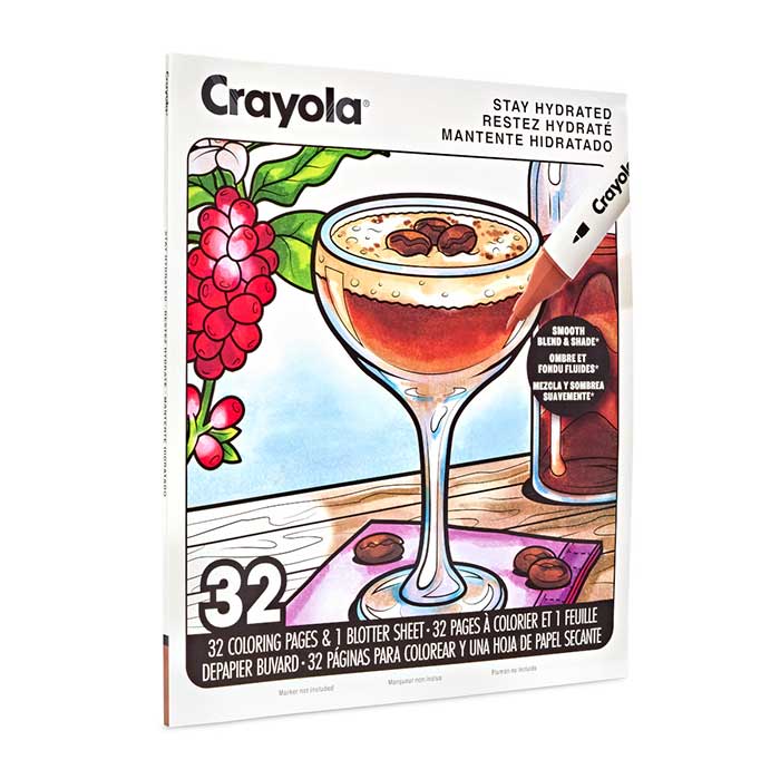 Stay Hydrated Adult Coloring Book 32 Pgs