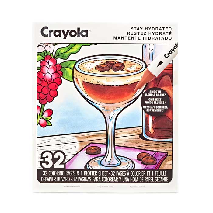 Stay Hydrated Adult Coloring Book 32 Pgs