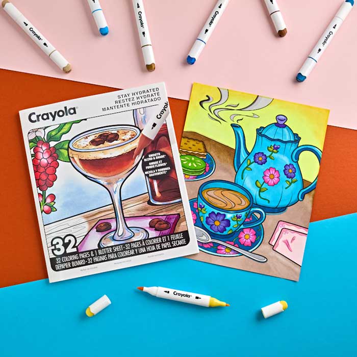 Stay Hydrated Adult Coloring Book 32 Pgs
