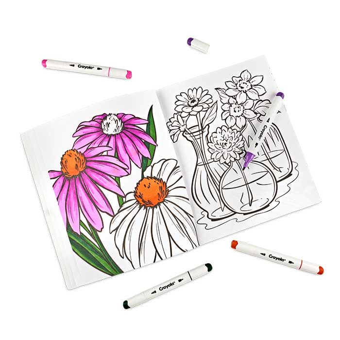 Flower Child Adult Coloring Book 32 Pages